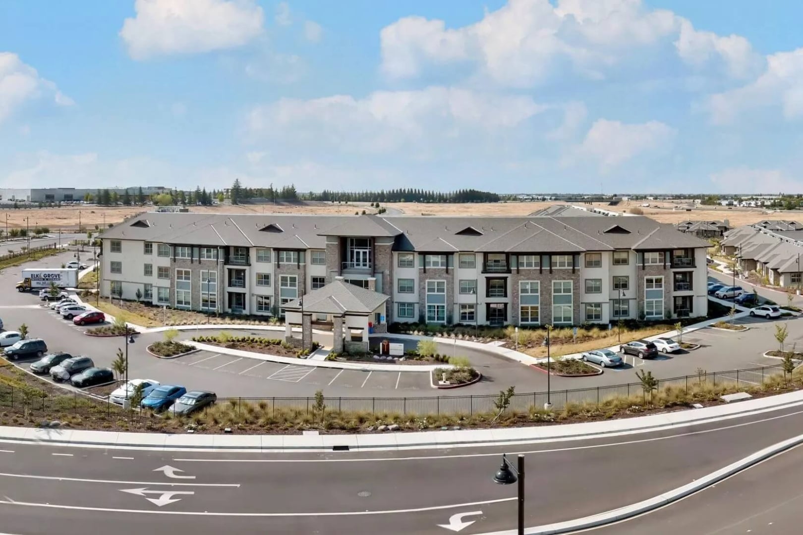Aerial View of Building Exterior at Independent Living Facility